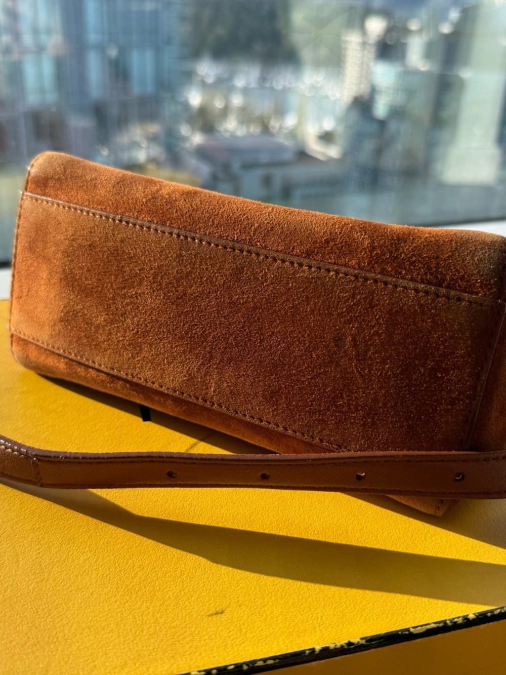 Authentic Fendi Peekaboo Suede Bag w Strap - Picture 7 of 11